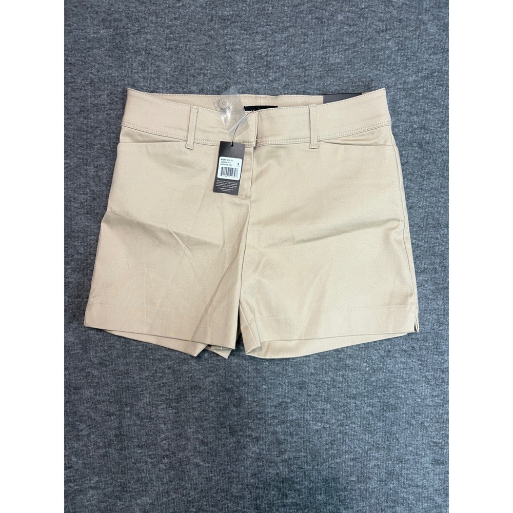 The Limited Tailored Shorts Womens 4 Carbon Tan Khaki Stretch LMD180SS New